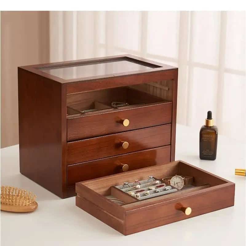 Organisateur Maquillage Bois