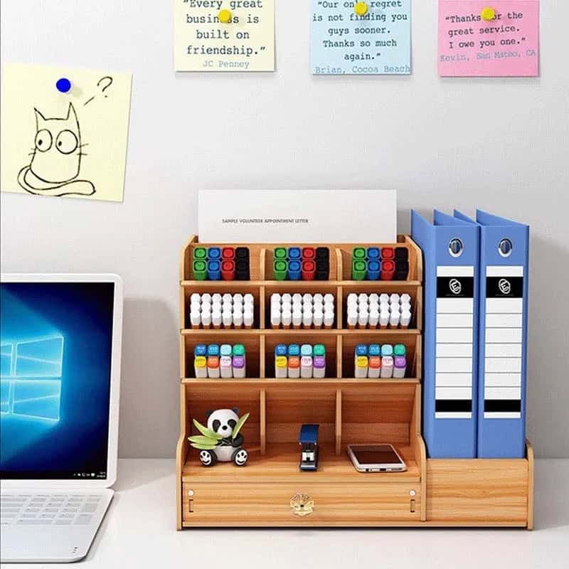 Rangement Bureau Tiroir Bois